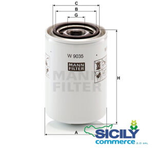 MANN-FILTER Filtro olio W 9035