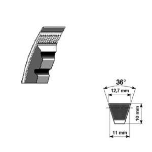 Cinghia in gomma telata adattabile a Same 2.4119.061.0